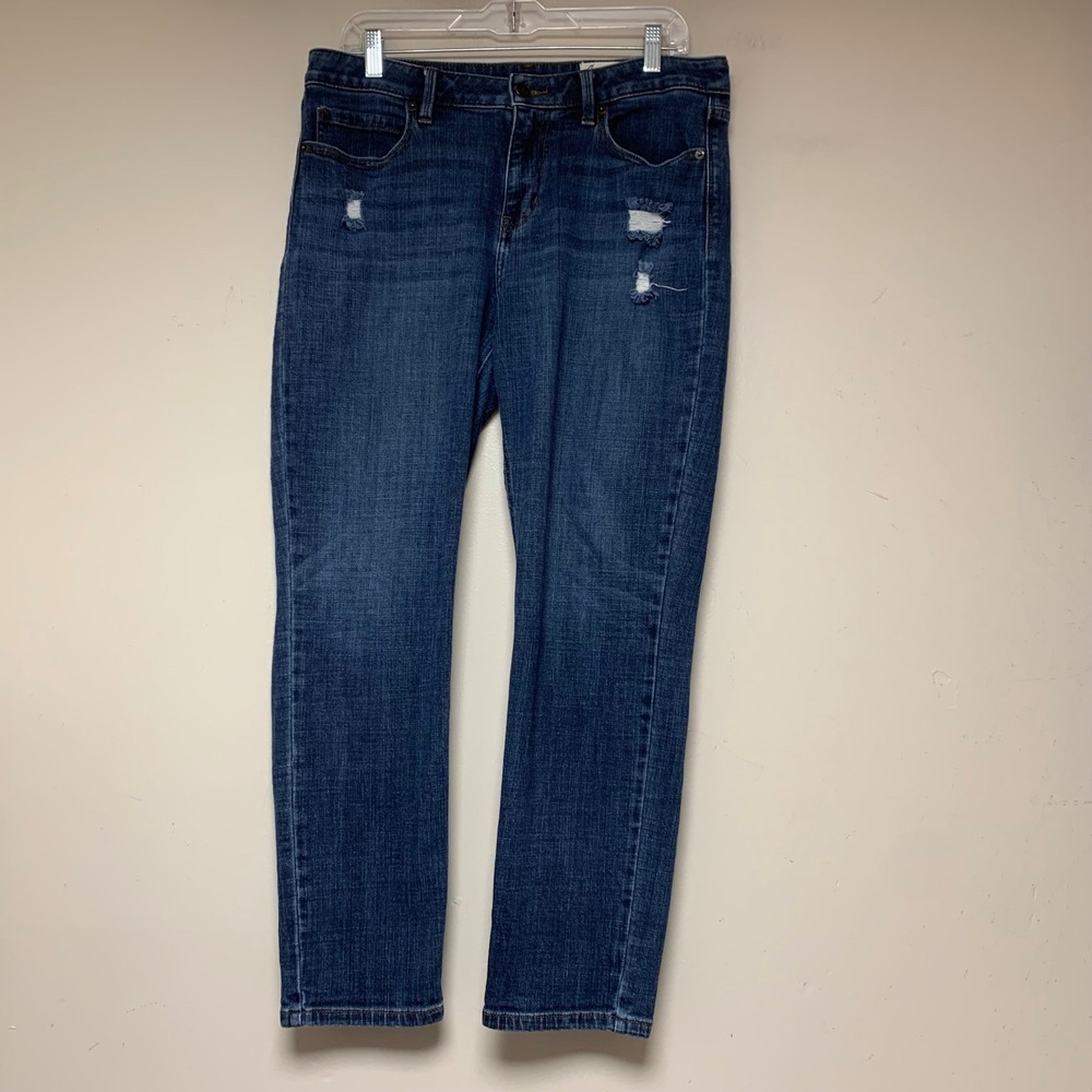 Cosmic Blue Love Jeans Womens 31 Blue Excellent Distressed Straight Leg C130LOP